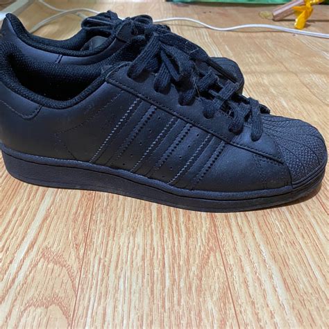 Adidas Superstar All Black On Carousell