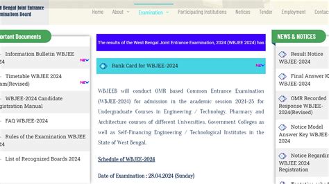 Wbjee Result 2024 Websites To Check Download West Bengal Jee Score