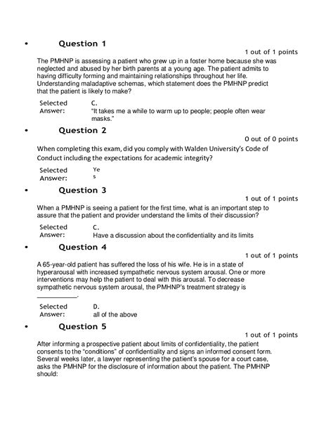 Nurs Advanced Pathophysiology Mid Term Exam Questions And Answers