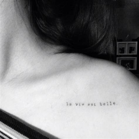 La Vie Est Belle Life Is Beautiful La Vie Est Belle Tattoo Belle