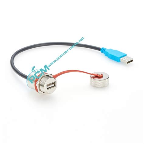 Ip Waterproof Usb A Female To Standard Usb A Male Cable Assembly