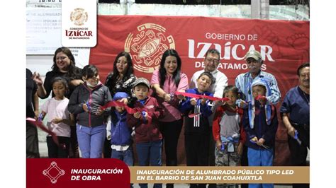 Irene Olea moderniza el alumbrado público de San Juan Coahuixtla con