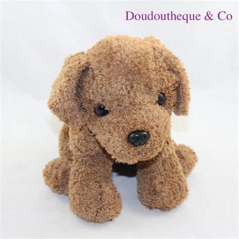 Peluche Chien Maxita Marron Poils Longs Cm Sos Doudou