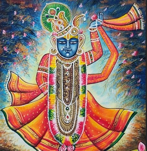 Mix Color Cotton Cloth Shreenathji Painting Shreenathji Pichwai