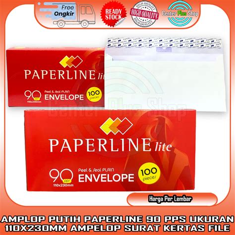 Jual Per Lembar Amplop Putih Paperline 90 Pps Ukuran 110 X 230 Mm