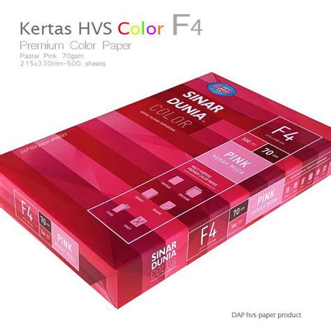 Kertas Hvs Warna Merah Dan Hijau F4