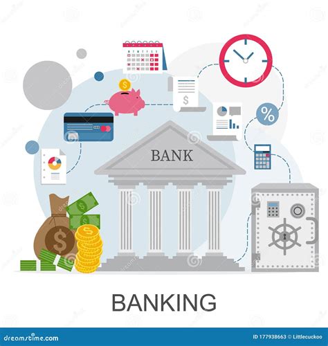 Banking Concept Infographic Vector Icons Of Financial Analytics