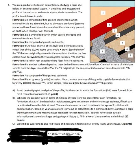 Solved 1. You are a graduate student in paleontology, | Chegg.com 