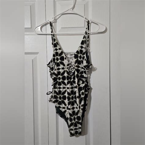 TiniBikini Swim Tini Bikini Tiedye One Piece Swimsuit Laceup Sides Chest Small Nwot Poshmark