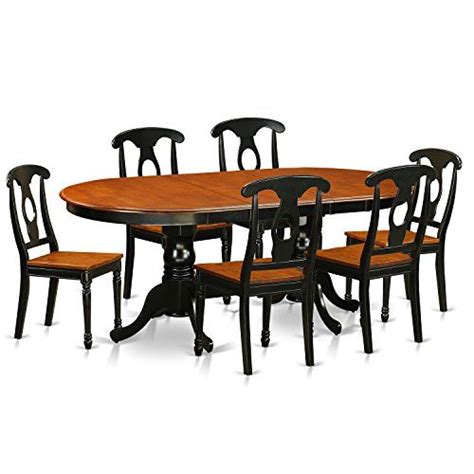 East West Furniture PLKE7 BCH W Dining Table Set 7 Piece Solid Wood