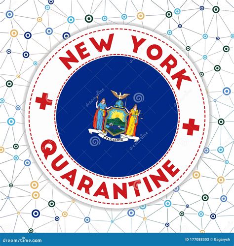 New York Under Quarantine Sign Stock Vector Illustration Of