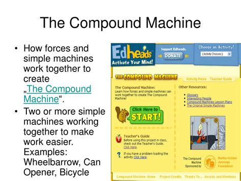 Ppt How Simple Machines Create The Compound Machine Powerpoint