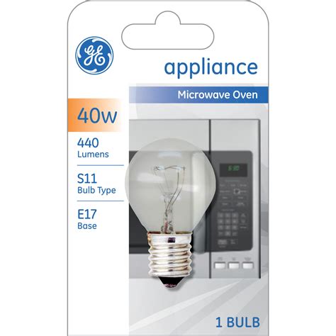 Ge Incandescent Light Bulb 40 Watts Soft White S11 Appliance Bulb E17 Base