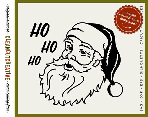 SVG Santa Face Svg Retro Vintage Santa Svg Original Art Svg Etsy