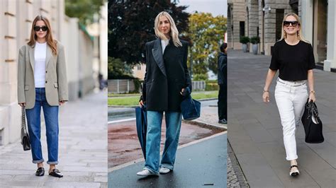 Cómo Llevar Jeans Con El Ruedo Doblado Y Zapatos Planos En Primavera