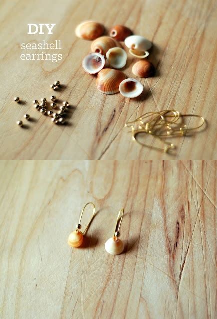 Nutmegan DIY Seashell Earrings Tutorial Seashell Jewelry Seashell