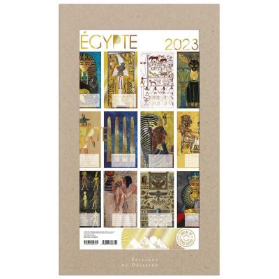 Calendrier Mural Luxe Egypte Illustrations Mois Dor Or