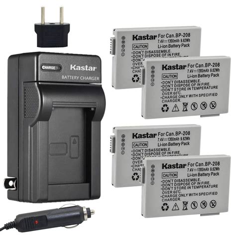 Buy Kastar Bp 208 Battery 4 Pack And Charger Kit For Canon Dc10 19