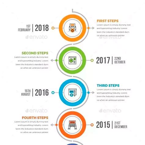 Vertical Timeline Infographics Masterbundles