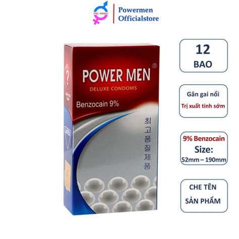 Bao cao su POWER MEN LONGER PLUS siêu mỏng gân gai nổi kéo dài thời