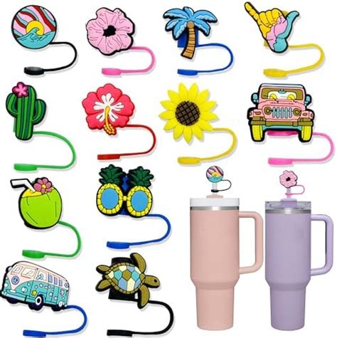 Amazon Pcs Straw Cover Cap Cute Summer Straw Cover For Stanley