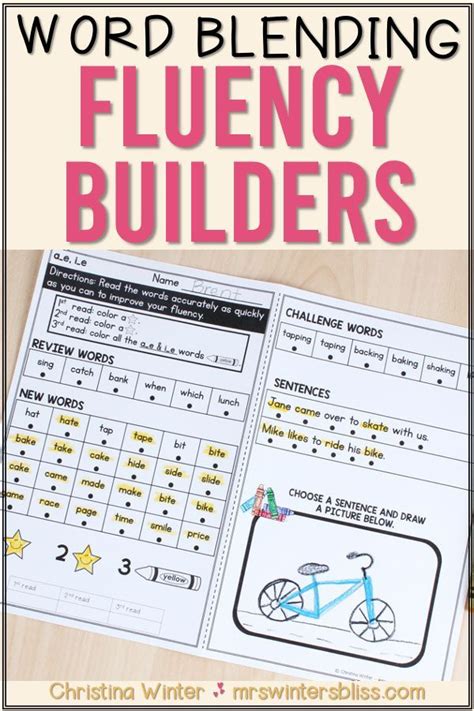 Fluency Builders Word Blending Activities Reading Comprehension