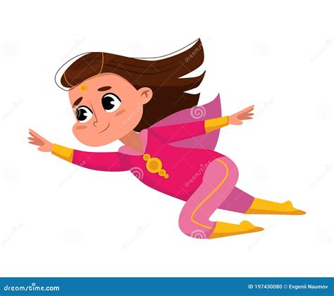 Cute Brunette Girl In Pink Superhero Comics Costume, Adorable Kid ...