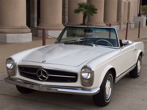 Mercedes Benz Sl W Pagoda Roadster White Blue Leather