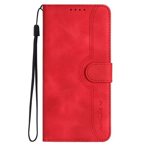 For Infinix Hot 40 Heart Pattern Skin Feel Leather Phone Case Red Alexnld