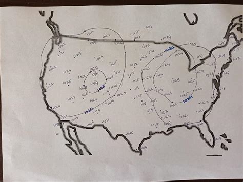 The Map Below Shows Air Pressure Readings In Millibars At Va Quizlet