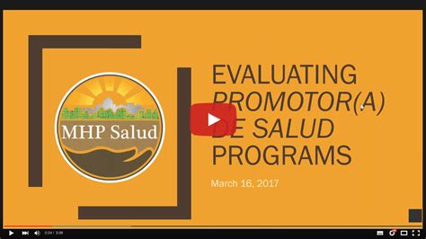 Webinar Evaluation Of Community Health Worker Programs Mhp Salud