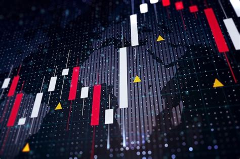 Fondo de gráfico forex abstracto con mapa mundial cambio de divisas y