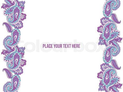 Abstract Paisley Border Stock Vector Colourbox