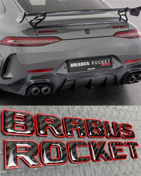 Tail Emblem Brabus Rocket Style Red And Carbon For Mercedes Benz G