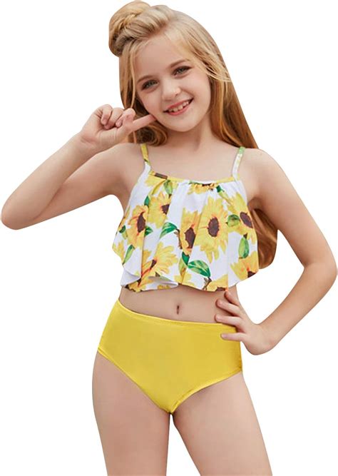 Litthing Maillot de Bain Filles Deux pièces Bikini Tankini Ensemble