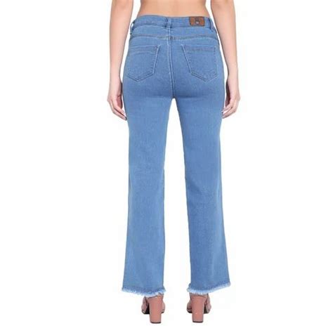 Regular Women Straight Fit Jean Button High Rise At Rs 370piece In New Delhi