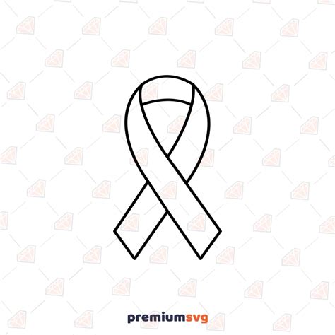 Ribbon Outline Svg Cancer Ribbon Svg Outline Vector Files Premiumsvg