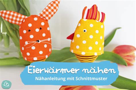 Eierwärmer nähen Nähanleitung mit Schnittmuster Wunderbunt de