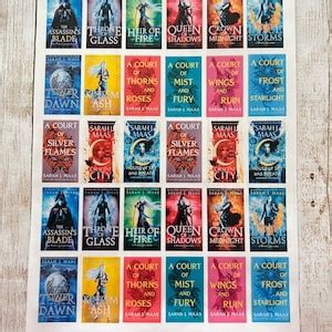 Waterproof Original Acotar Tog Crescent City Book Cover Stickers For