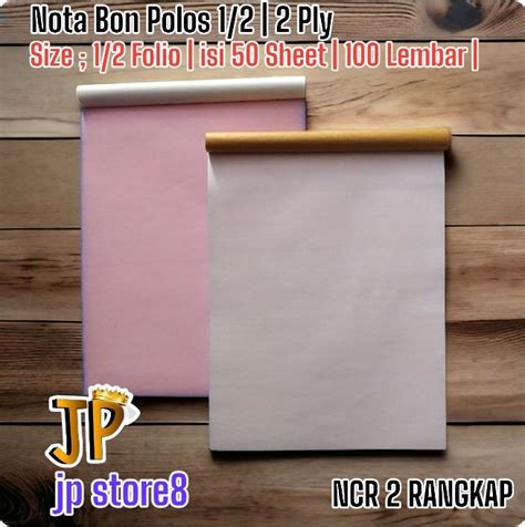 Nota Kosong Nota Polos Rangkap Folio Nota Bon Polos Ply