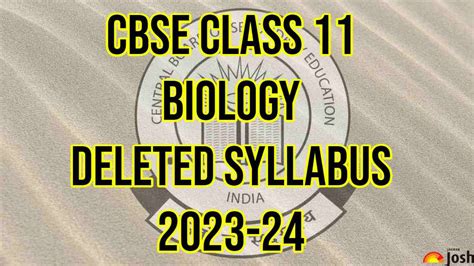 CBSE Class 11 Biology Deleted Syllabus 2023 24 Check Chapter Wise