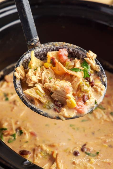 Creamy Chicken Tortilla Soup (Crock Pot Recipe) - girl. Inspired.