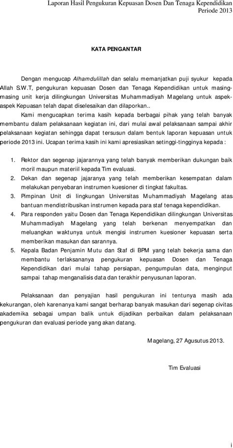 LAPORAN HASIL PENGUKURAN KEPUASAN DOSEN DAN TENAGA KEPENDIDIKAN Periode