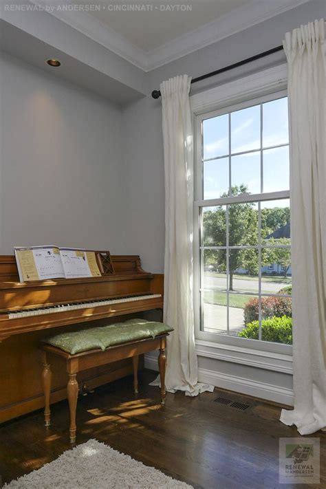 Large New Window With Grilles In Beautiful Music Room Renewal By