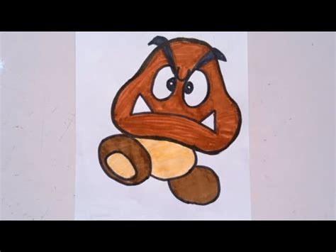 How To Draw Goomba From Super Mario Easy Easy DRAWING TRICK For