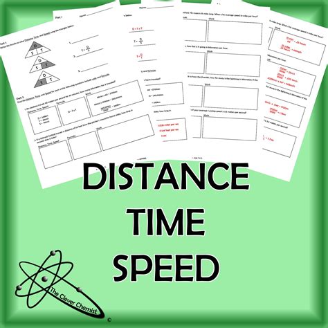 Distance Time And Speed Worksheets Word Problem Worksheets Speech Therapy Worksheets