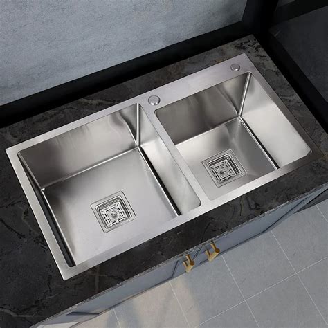 Plantex Kitchen Sink Stainless Steel Double Bowl Handmade Kitchen Sink