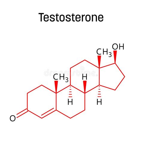 Testosterone Structural Formula Of Molecular Structure Stock Illustration Illustration Of