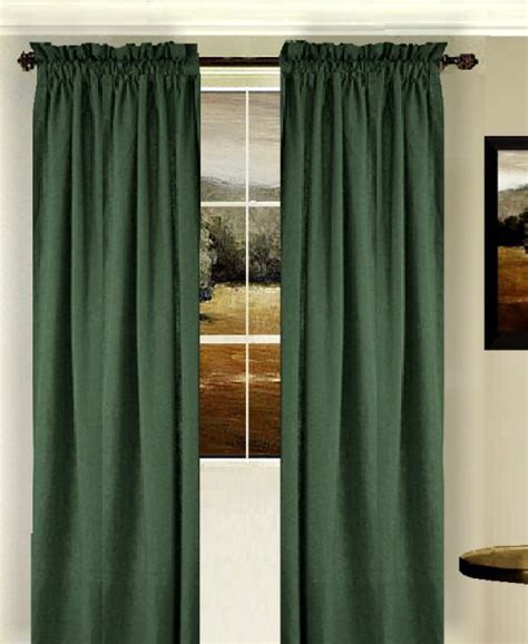 Solid Hunter Green Colored Window Long Curtain Available In Many