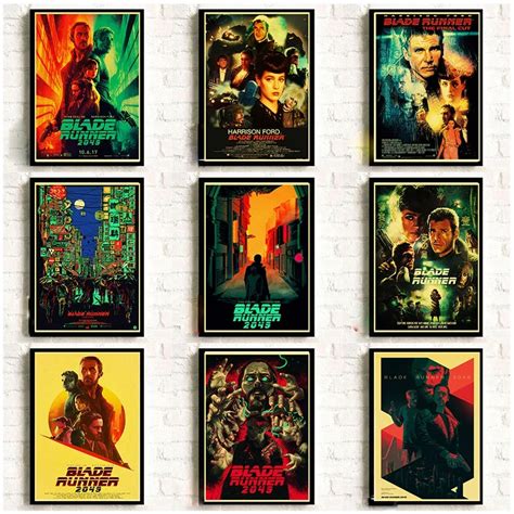 Carteles Retro de película americana Blade Runner 2049 Papel Kraft de